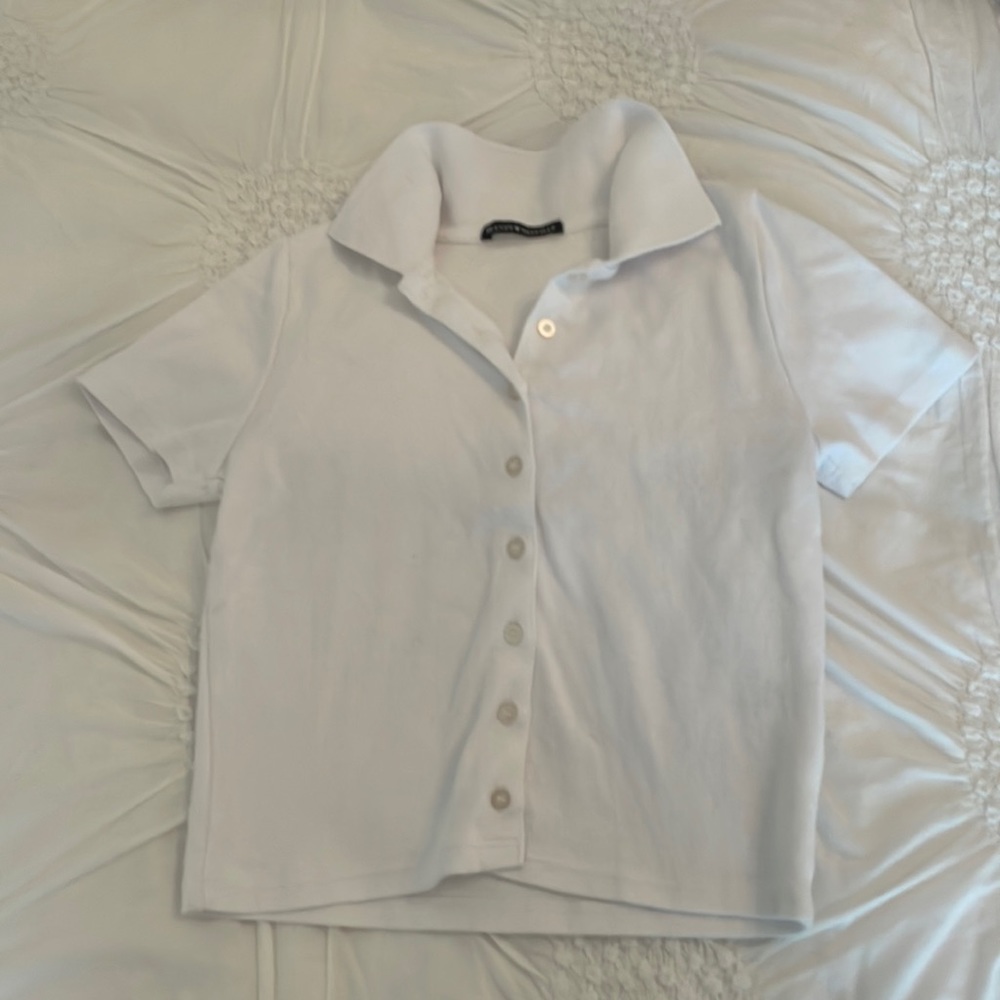 Brandy Melville Button Up White Shirt